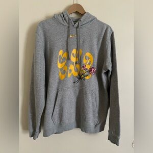 Nike x Drake CLB Certified Lover Boy Center Swoosh Gray Pullover Hoodie Size L
